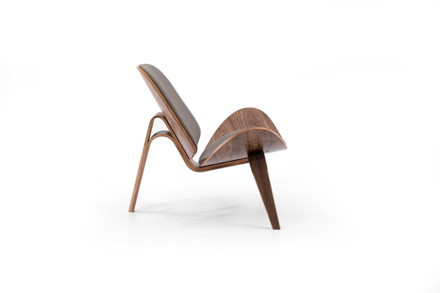 כיסא עץ בצבע אפור גרפיט ועץ אגוז כהה