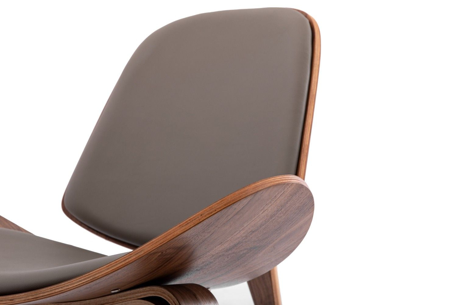 כיסא עץ בצבע אפור גרפיט ועץ אגוז כהה