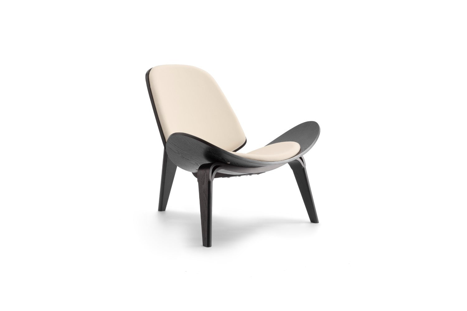 כיסא עץ שמנת ועץ אגוז שחור