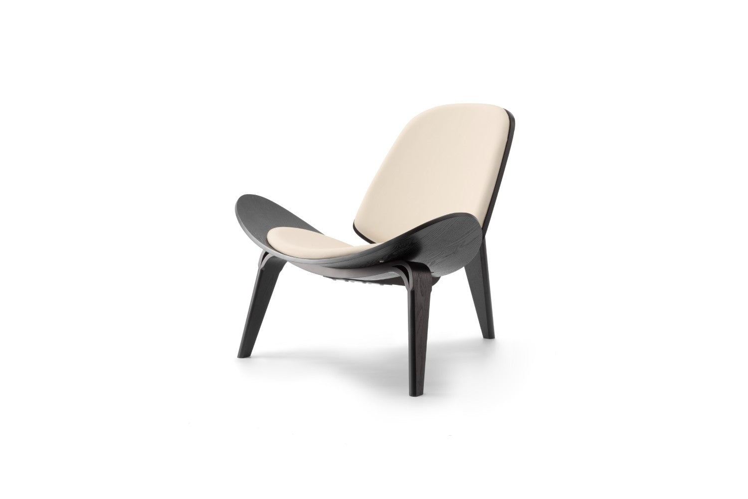 כיסא עץ שמנת ועץ אגוז שחור