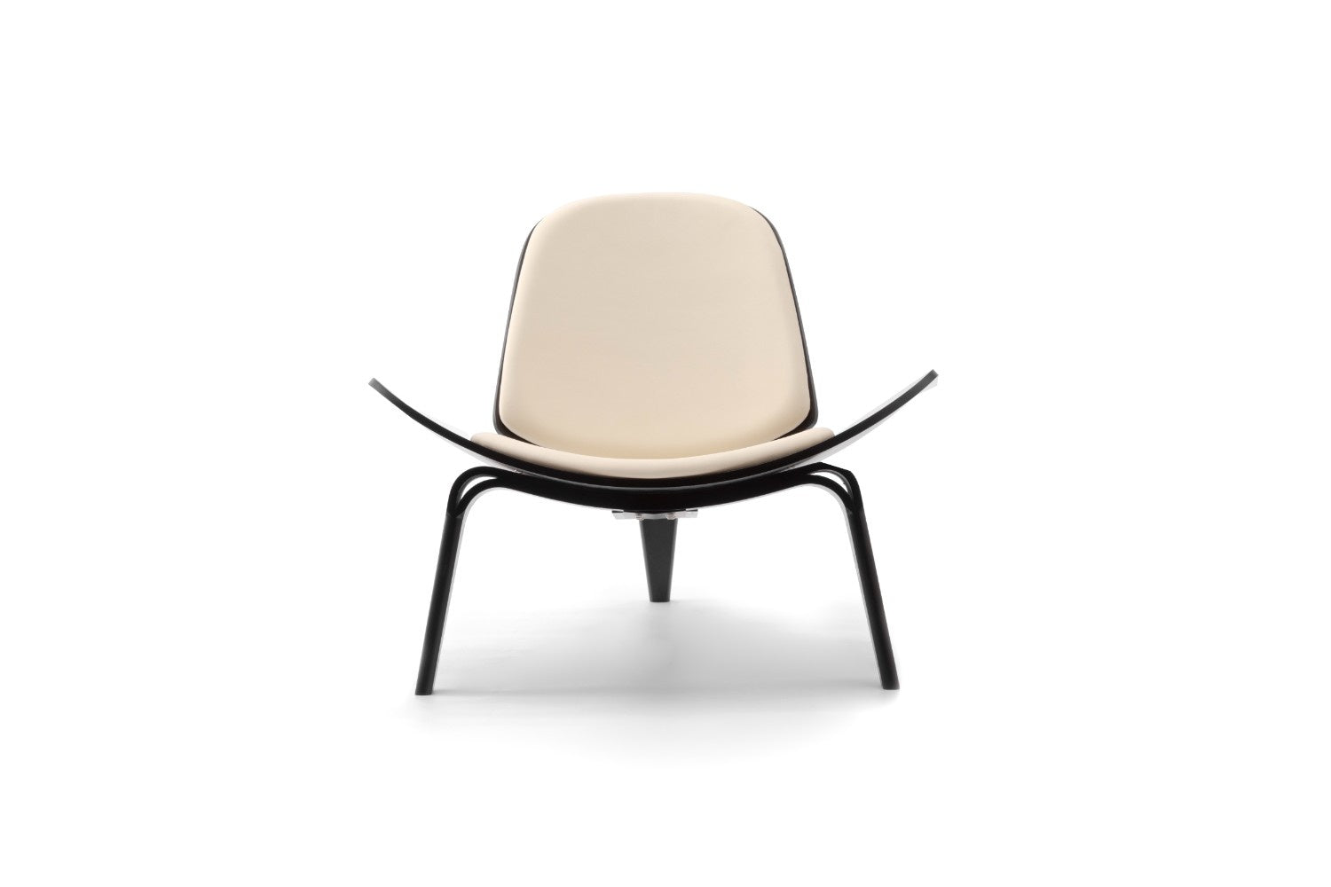 כיסא עץ שמנת ועץ אגוז שחור